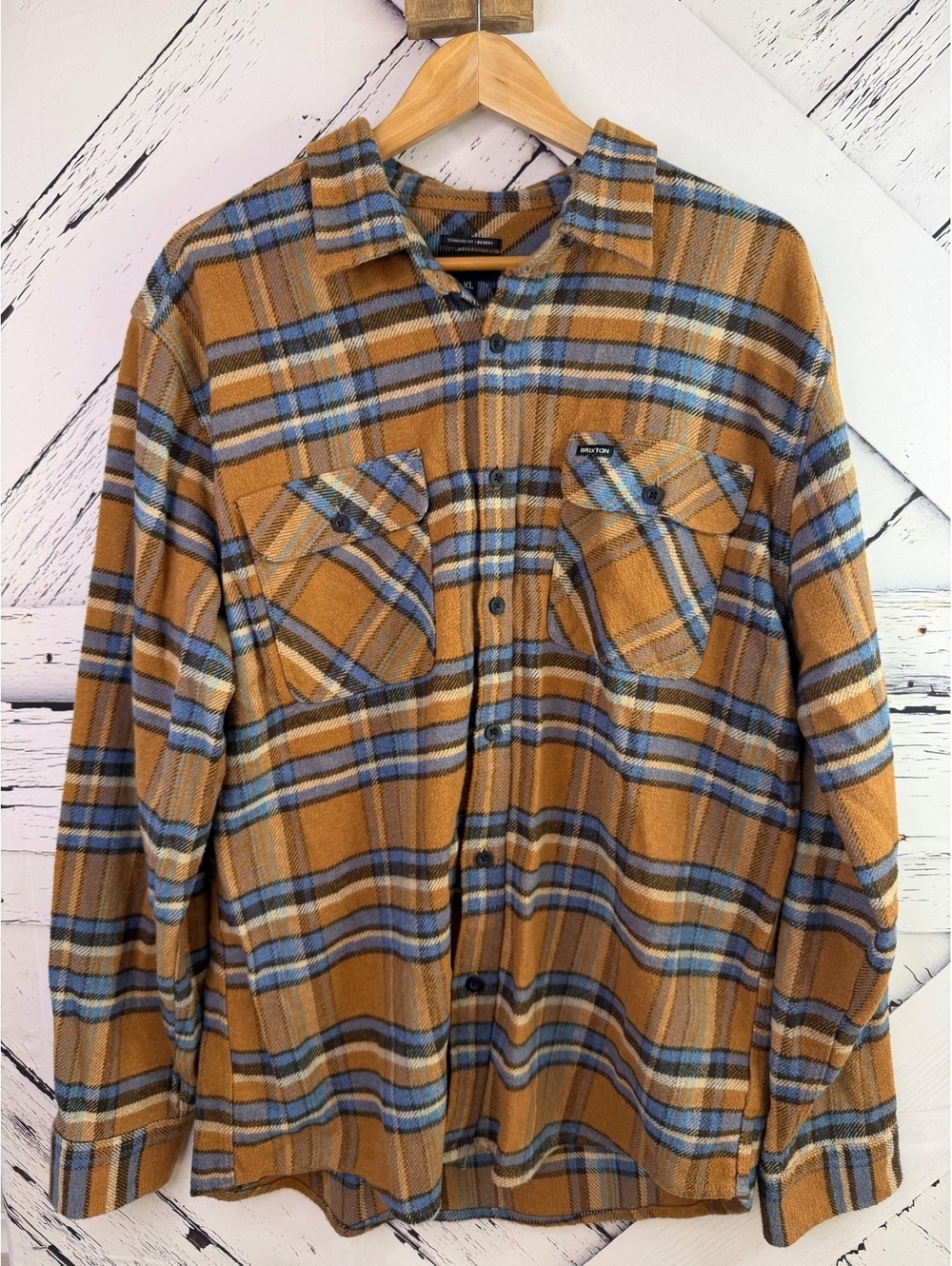 Brixton Bowery Cabincore Gorecorp Rugged Flannel Lion Shacket Men’s XL